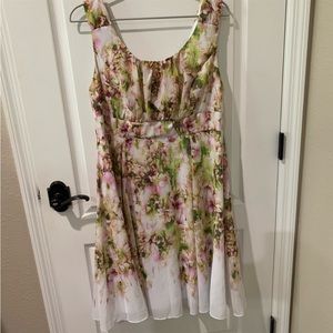 Ella Sleeveless Floral Print Fit and Flare Dress